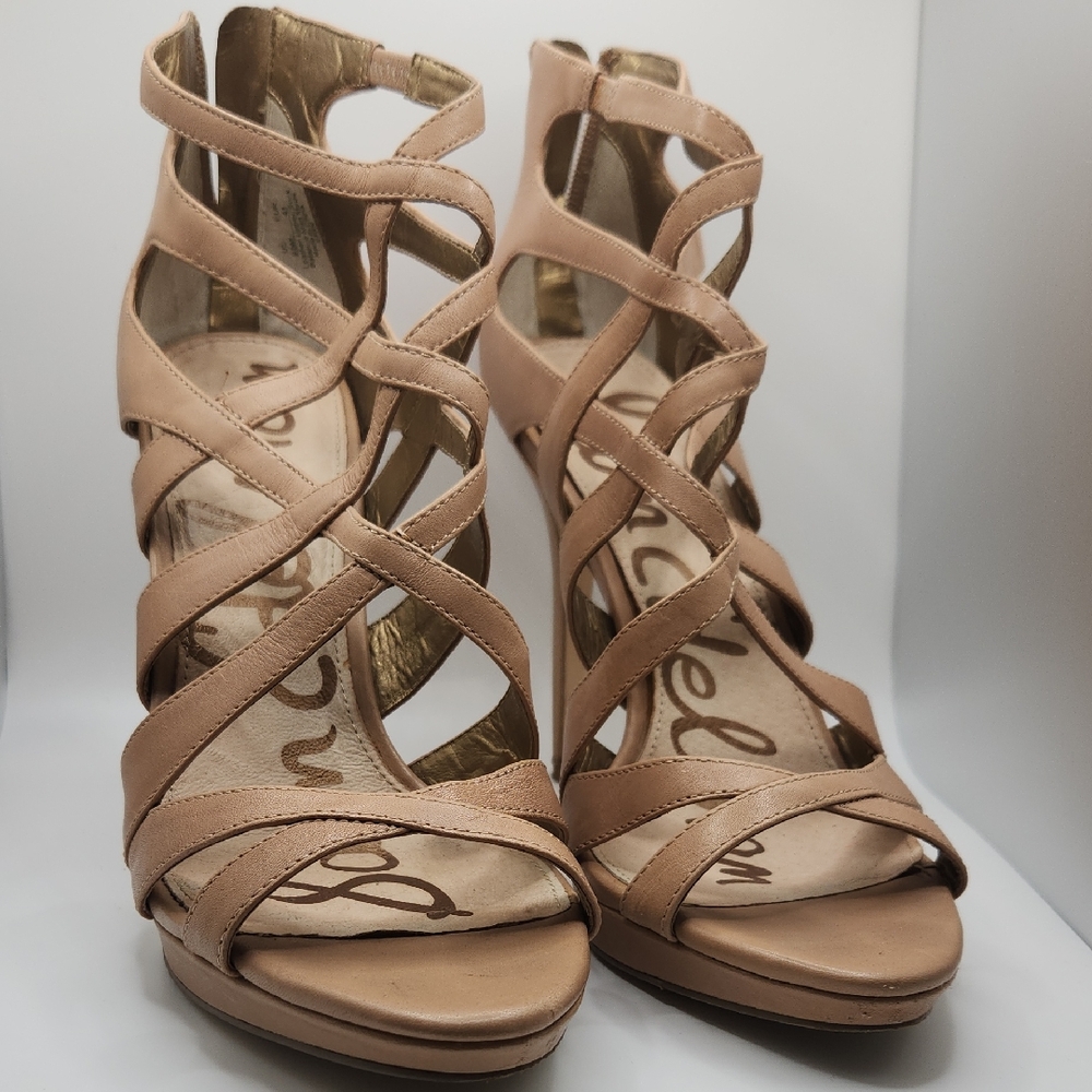 Sam Edelman Tan Strappy Heels